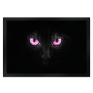 Katzenaugen Fußmatte Katze Kater Auge Haustüre Wohnungstüre Böse Zuhause