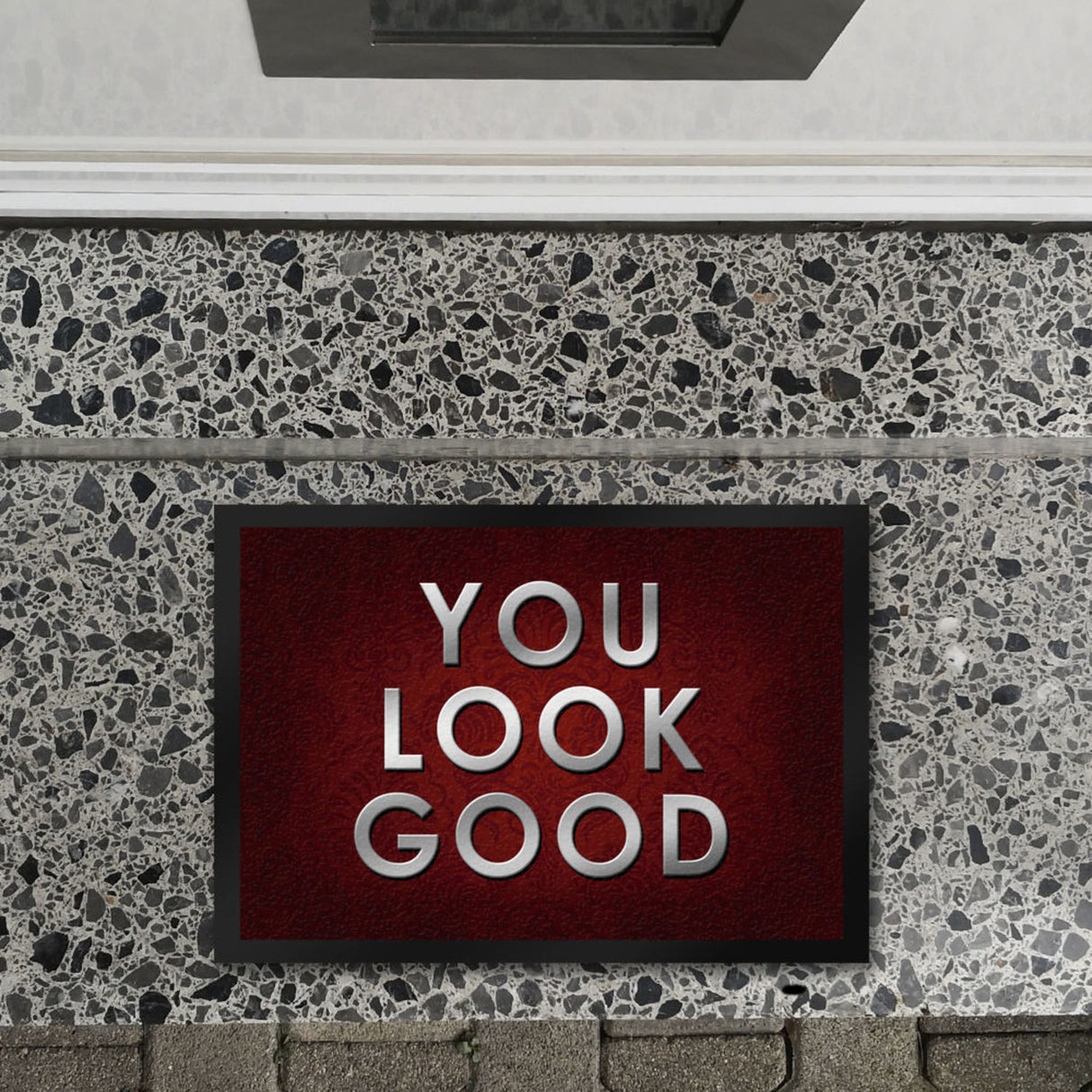 You look good Fußmatte - Vintage Kompliment Haustüre Freude Zuhause Wohnungstüre