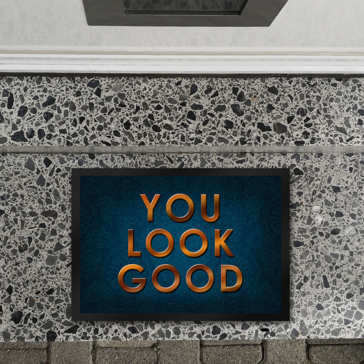 You look good Fußmatte - Vintage Kompliment Haustüre Freude Zuhause Wohnungstüre