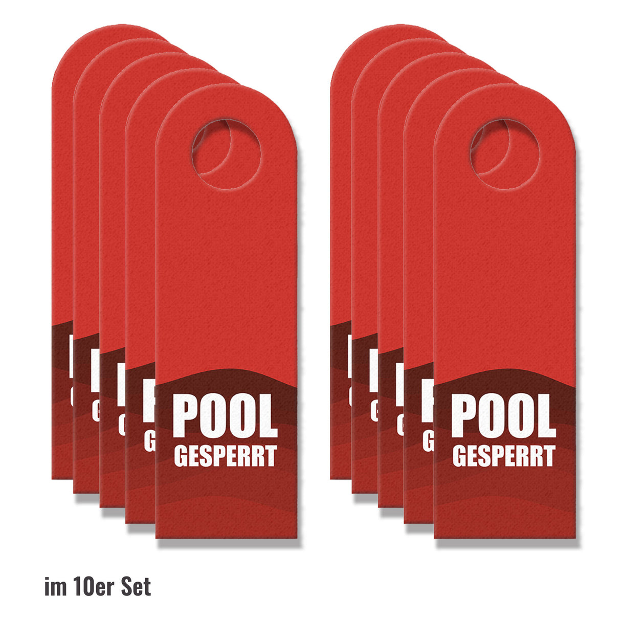 Pool gesperrt oder frei Türhänger