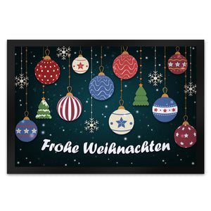 Frohe Weihnachten Christbaumkugeln Fußmatte