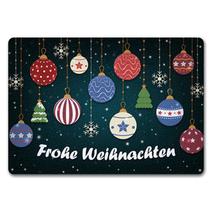 Frohe Weihnachten Christbaumkugeln Fußmatte