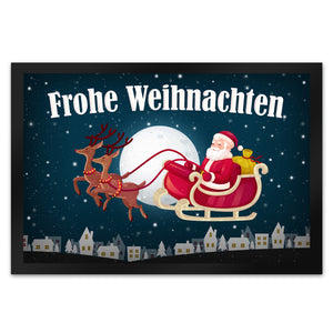 Frohe Weihnachten Fußmatte mit Weihnachtsmann Motiv