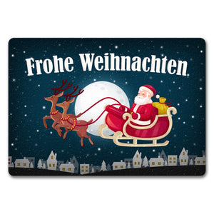 Frohe Weihnachten Fußmatte mit Weihnachtsmann Motiv