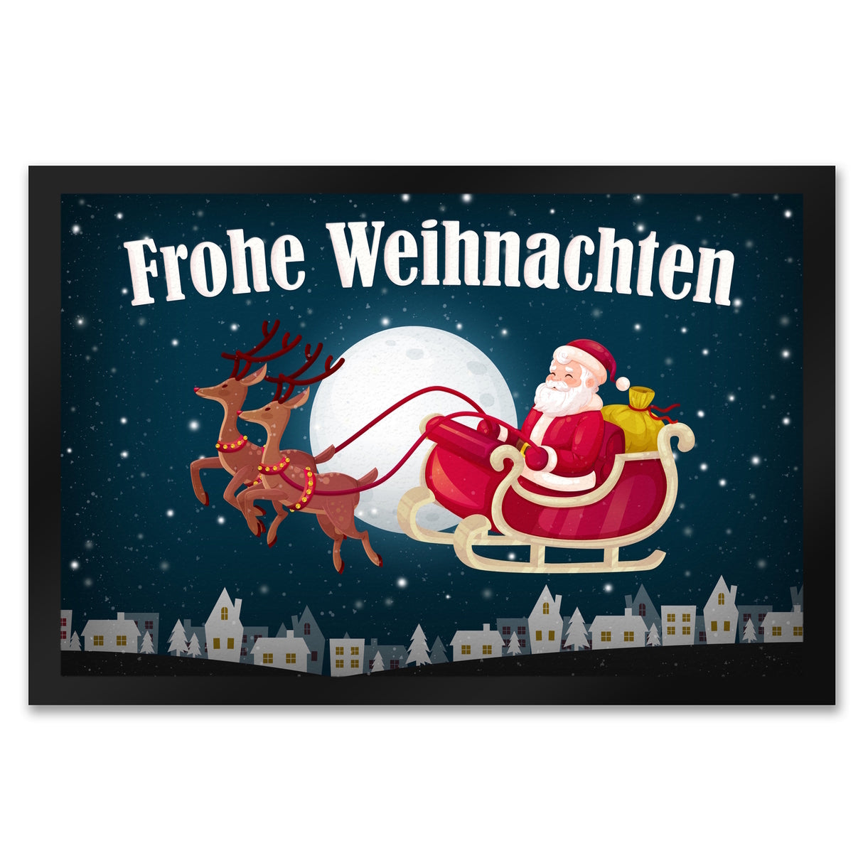 Frohe Weihnachten Fußmatte mit Weihnachtsmann Motiv