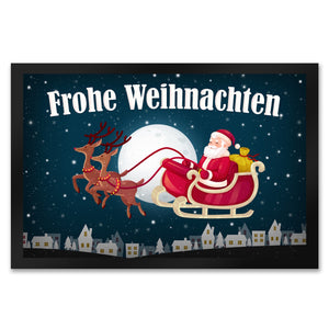 Frohe Weihnachten Fußmatte mit Weihnachtsmann Motiv
