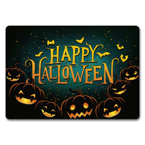 Happy Halloween Fußmatte mit Kürbis Motiv