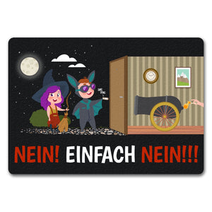 Halloween-Fußmatte mit Verbot: Nein! Einfach Nein!