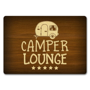 Camper-Lounge Fußmatte mit Wohnwagen Motiv VIP Wohnwagen Wohnmobil Urlaub Gast Gäste