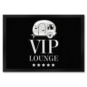 Camper-Lounge Fußmatte mit Wohnwagen Motiv VIP Wohnwagen Wohnmobil Urlaub Gast Gäste
