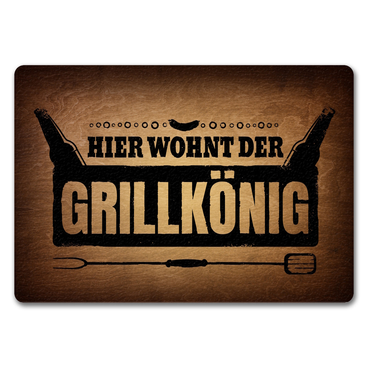 Hier wohnt der Grillkönig Fußmatte