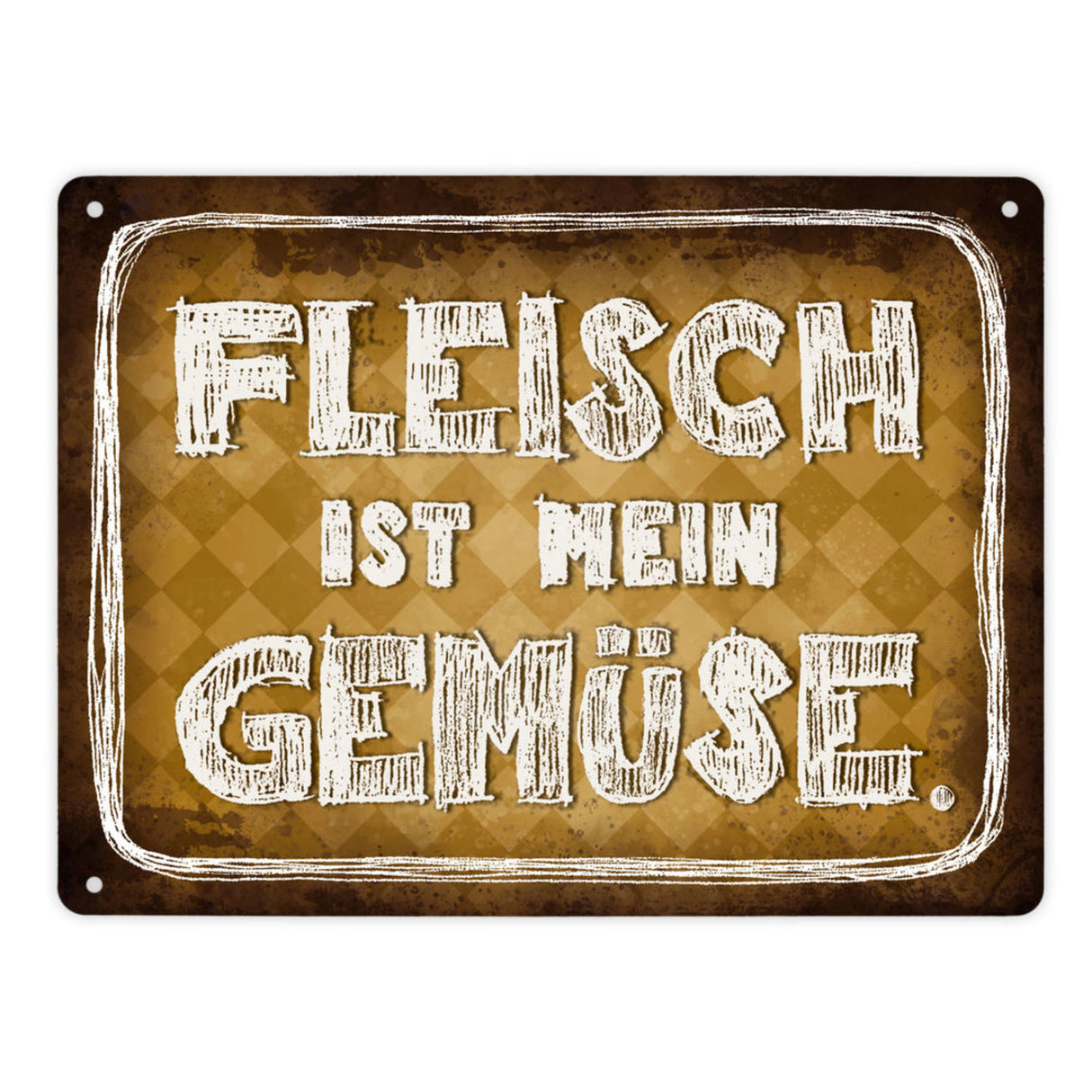 Fleisch ist mein Gemüse Metallschild Wurst Essen Hobby grillen Grill Steak Filet