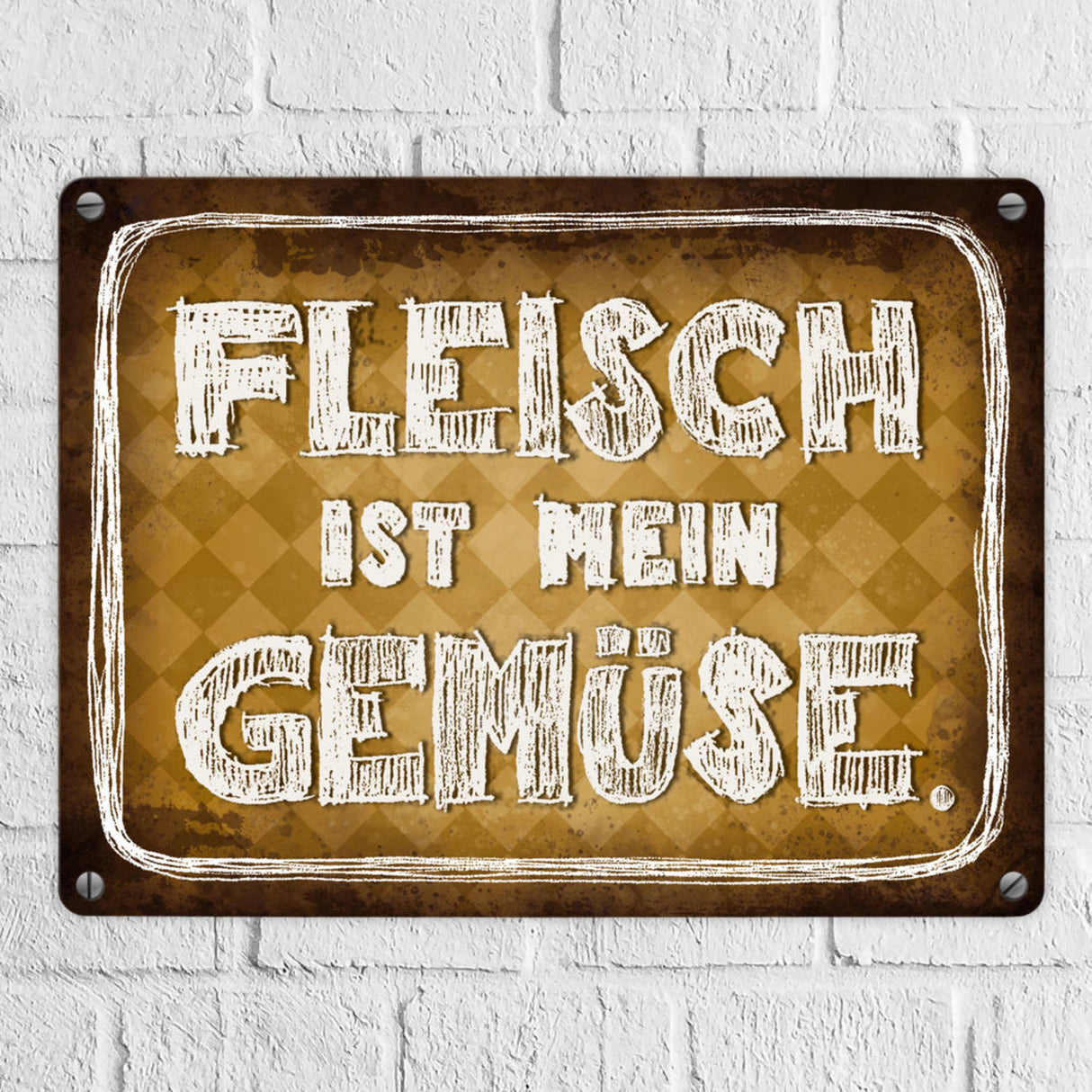 Fleisch ist mein Gemüse Metallschild Wurst Essen Hobby grillen Grill Steak Filet