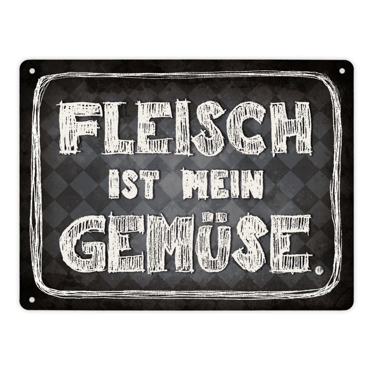 Fleisch ist mein Gemüse Metallschild Wurst Essen Hobby grillen Grill Steak Filet