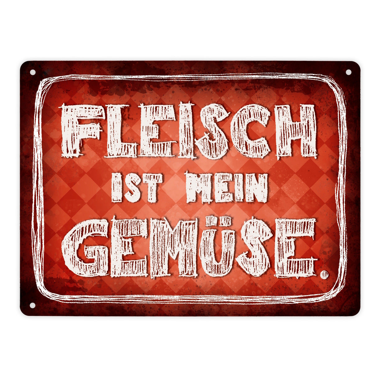 Fleisch ist mein Gemüse Metallschild Wurst Essen Hobby grillen Grill Steak Filet