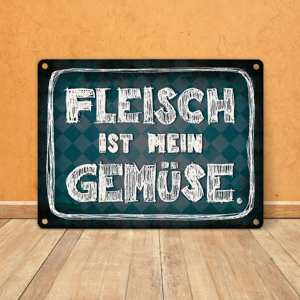 Fleisch ist mein Gemüse Metallschild Wurst Essen Hobby grillen Grill Steak Filet
