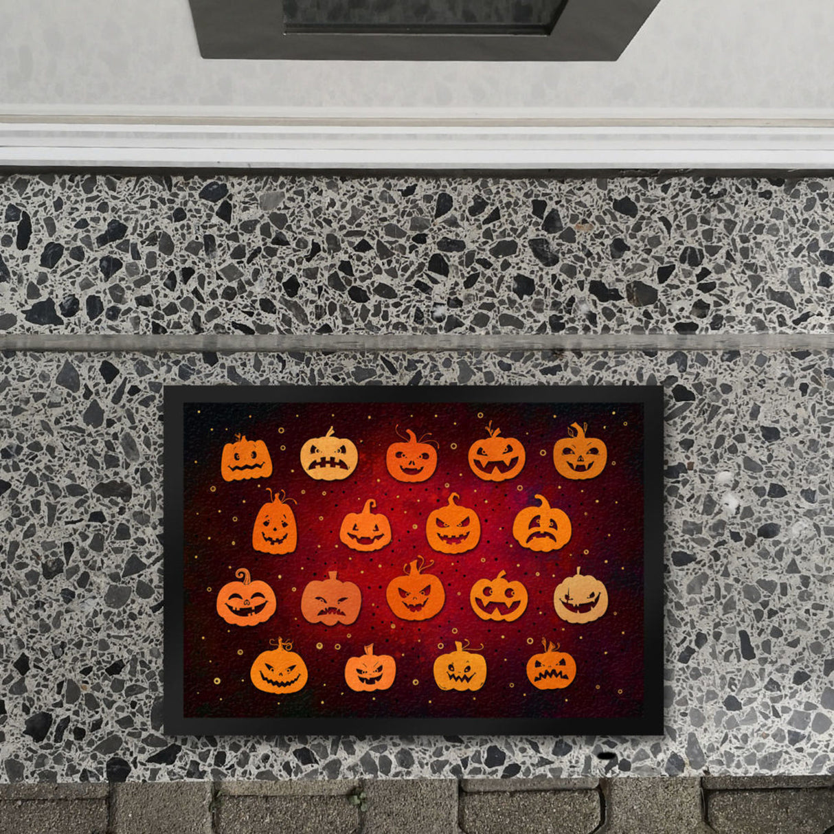Kürbis Fußmatte Halloween Nacht Angst Schreck Hexe Zombie Blut Kinder