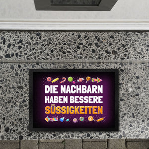 Die Nachbarn haben bessere Süßigkeiten Fußmatte Halloween Kinder Kind nacht Angst