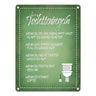 Toilettenregeln Metallschild mit Toilette Motiv Klo Sauberkeit Hygiene