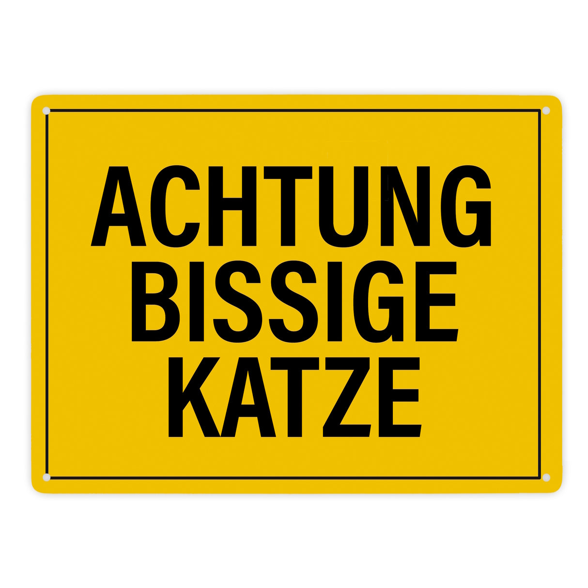 Achtung bissige Katze Metallschild