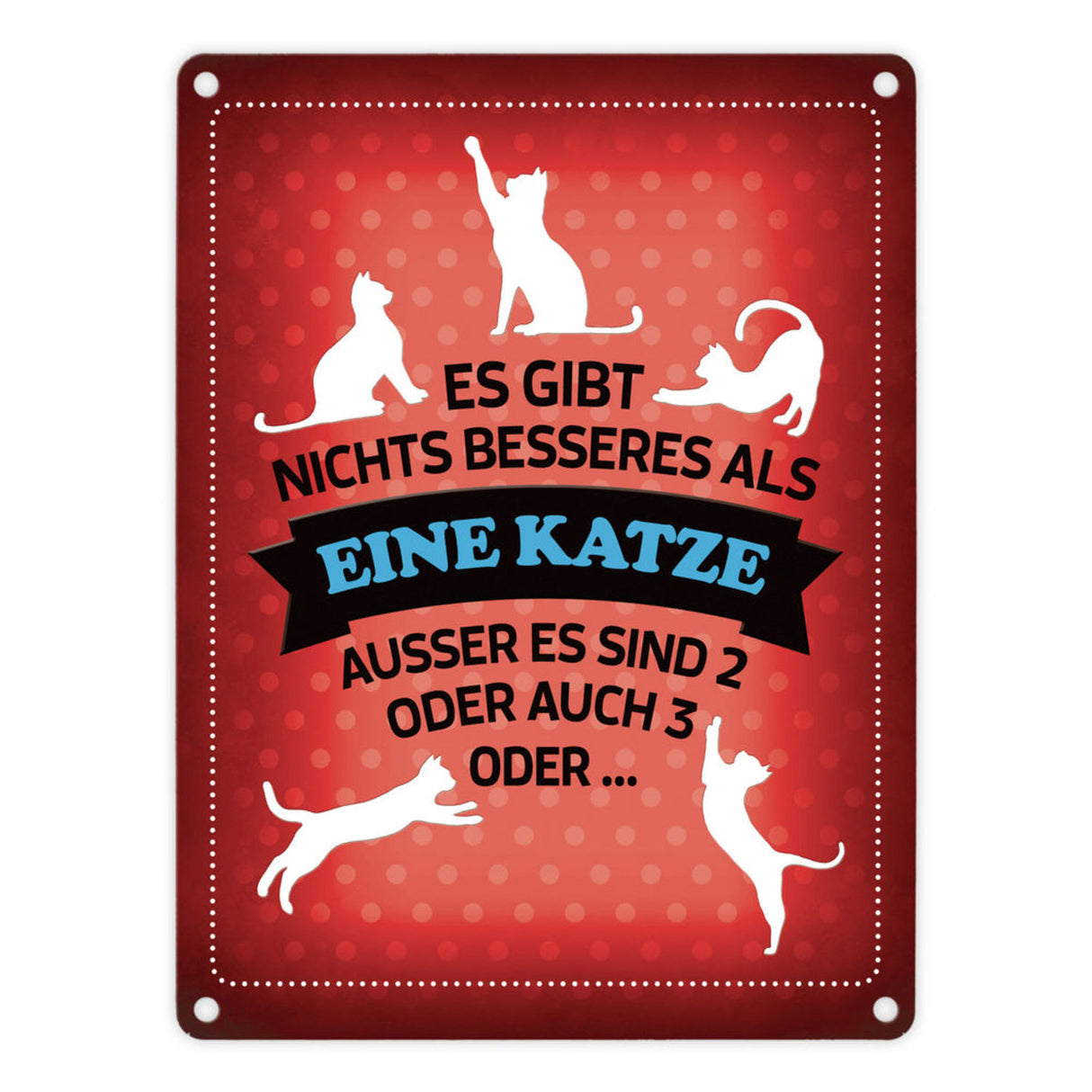 Es gibt nichts besseres als eine Katze Metallschild - Katzen Liebe Kater Haustier Lieblingstier