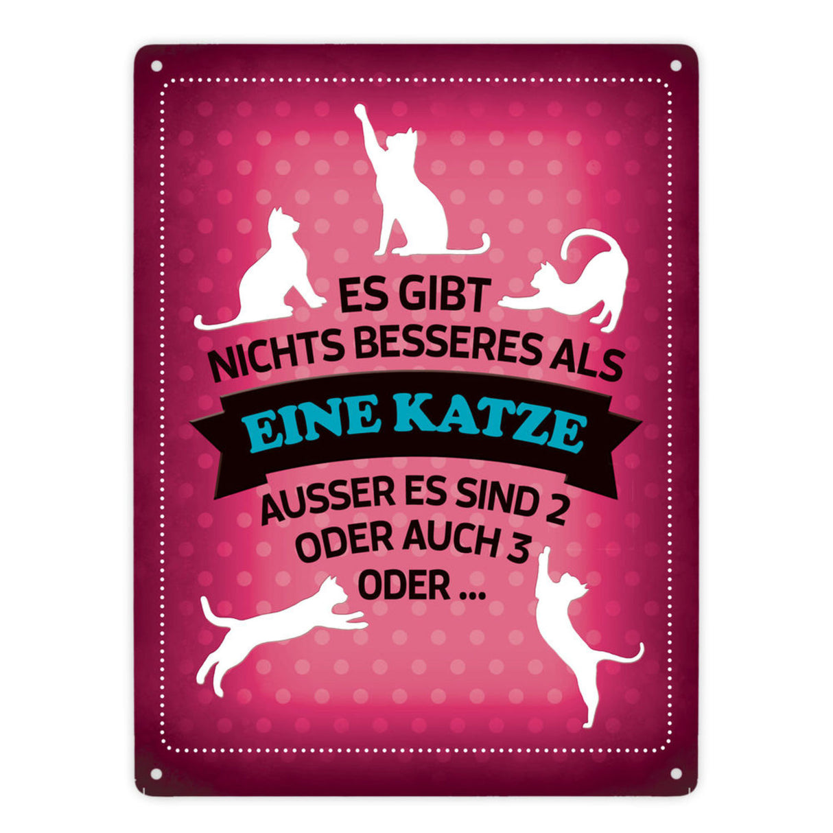 Es gibt nichts besseres als eine Katze Metallschild - Katzen Liebe Kater Haustier Lieblingstier