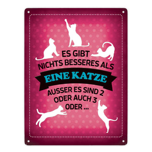 Es gibt nichts besseres als eine Katze Metallschild - Katzen Liebe Kater Haustier Lieblingstier