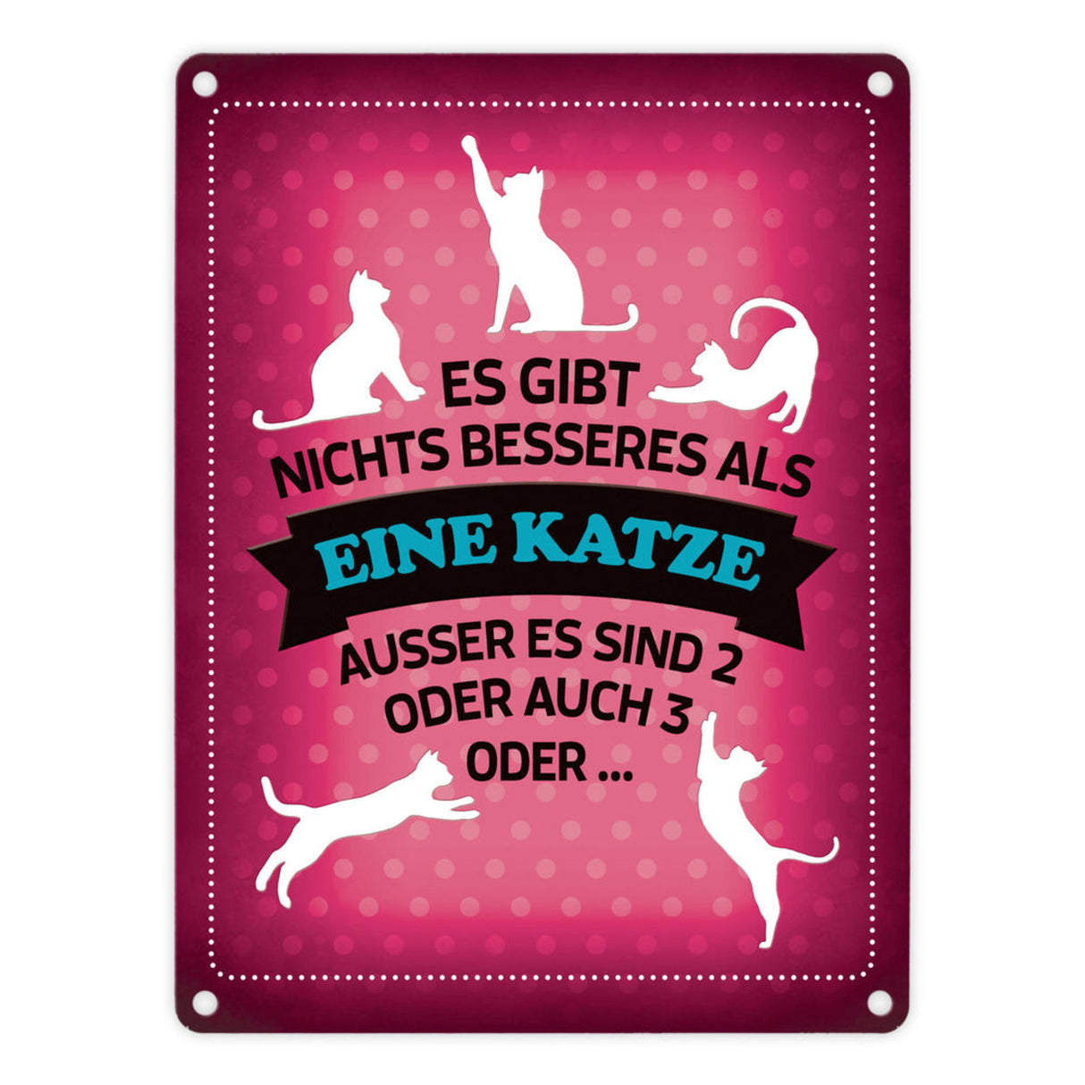 Es gibt nichts besseres als eine Katze Metallschild - Katzen Liebe Kater Haustier Lieblingstier
