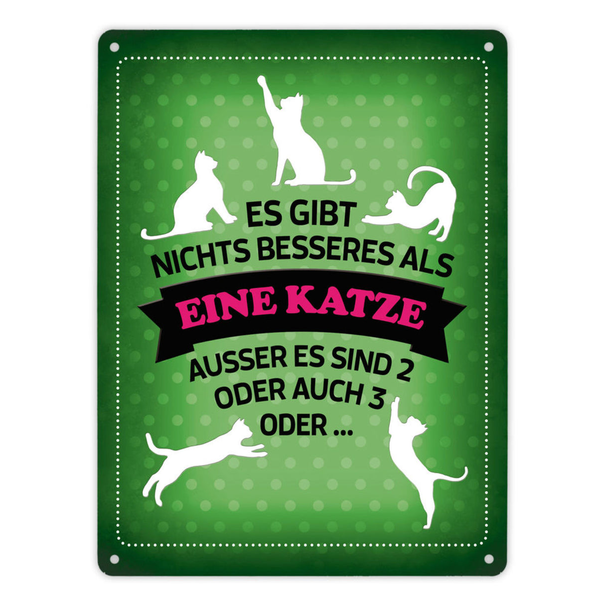 Es gibt nichts besseres als eine Katze Metallschild - Katzen Liebe Kater Haustier Lieblingstier