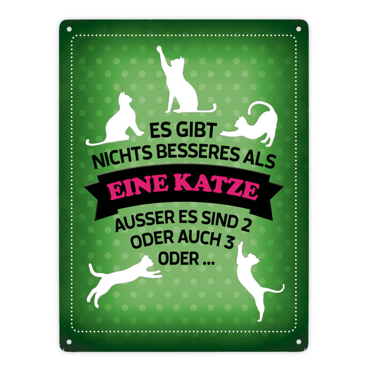Es gibt nichts besseres als eine Katze Metallschild - Katzen Liebe Kater Haustier Lieblingstier