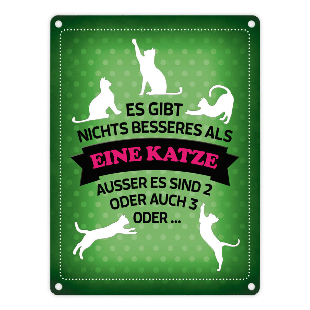 Es gibt nichts besseres als eine Katze Metallschild - Katzen Liebe Kater Haustier Lieblingstier
