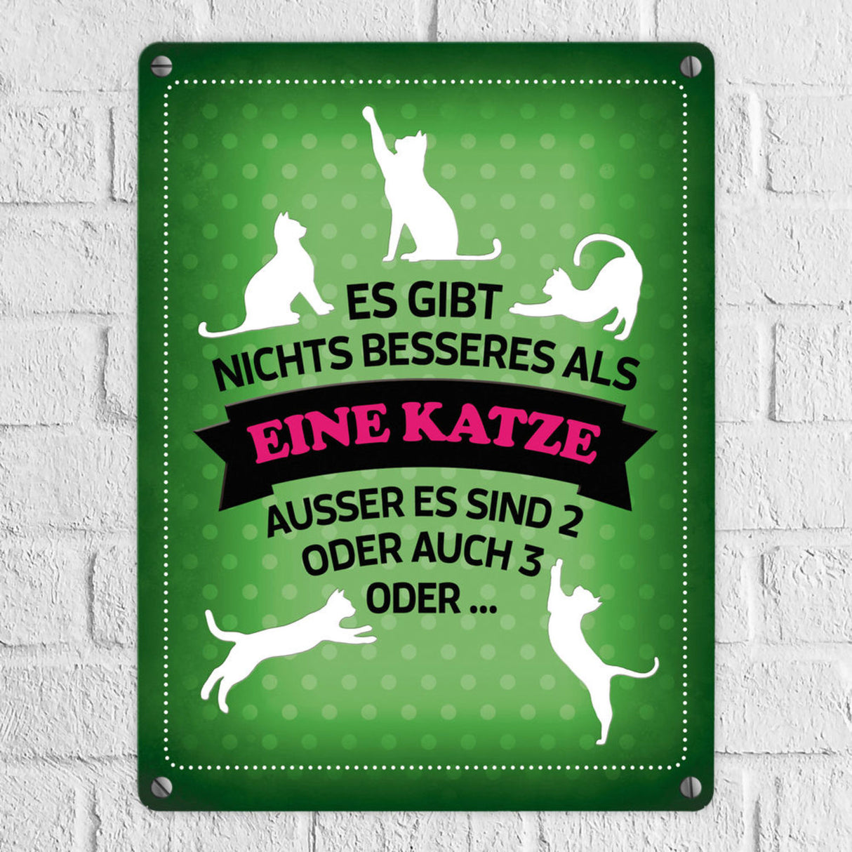 Es gibt nichts besseres als eine Katze Metallschild - Katzen Liebe Kater Haustier Lieblingstier