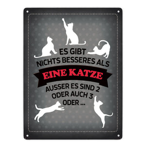 Es gibt nichts besseres als eine Katze Metallschild - Katzen Liebe Kater Haustier Lieblingstier