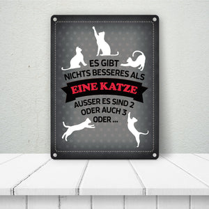 Es gibt nichts besseres als eine Katze Metallschild - Katzen Liebe Kater Haustier Lieblingstier