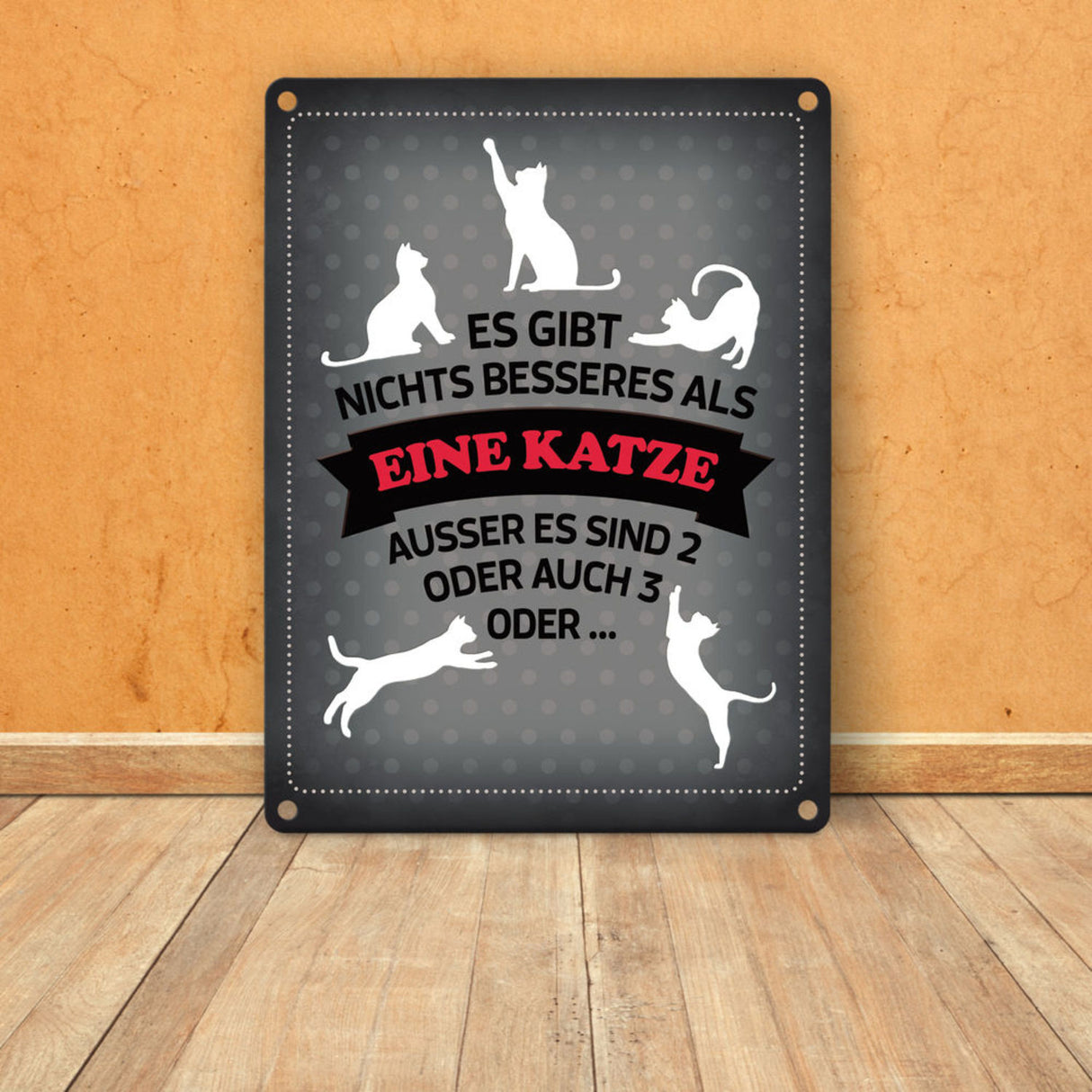 Es gibt nichts besseres als eine Katze Metallschild - Katzen Liebe Kater Haustier Lieblingstier
