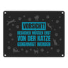 Besucher müssen erst von der Katze genehmigt werden Metallschild - Katzen Kater Haustier