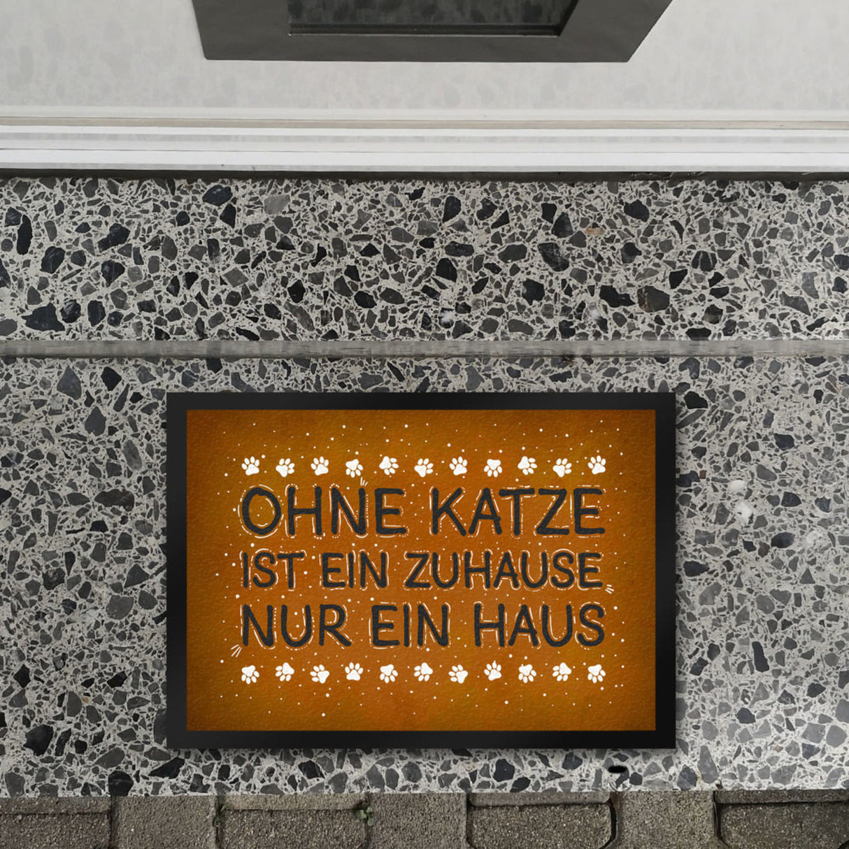 Ohne Katze ist ein Zuhause nur ein Haus Fußmatte - Katzen Kater Tier Liebe Haustier Lieblingstier