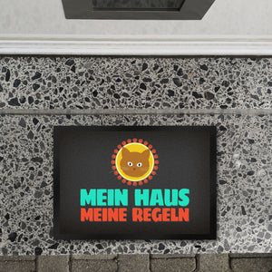 Mein Haus meine Regeln Fußmatte mit Katze - Kater Wohnung Haustüre Haus Katzen Tier Haustier