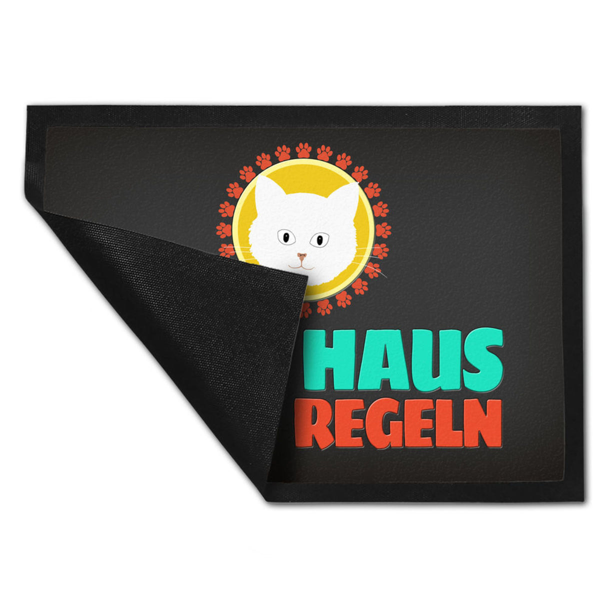 Mein Haus meine Regeln Fußmatte mit Katze - Kater Wohnung Haustüre Haus Katzen Tier Haustier