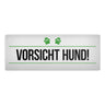 Vorsicht Hund! Metallschild mit Pfoten Motiv - Warnung Hinweis Achtung Warnschild