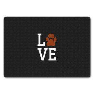 Love Fußmatte mit Pfote Motiv - Hund Hunde Familie wohnen Wohnung Liebe