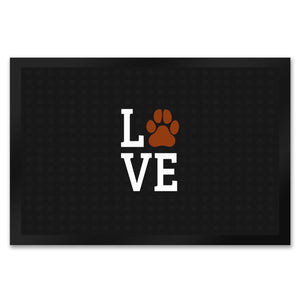 Love Fußmatte mit Pfote Motiv - Hund Hunde Familie wohnen Wohnung Liebe