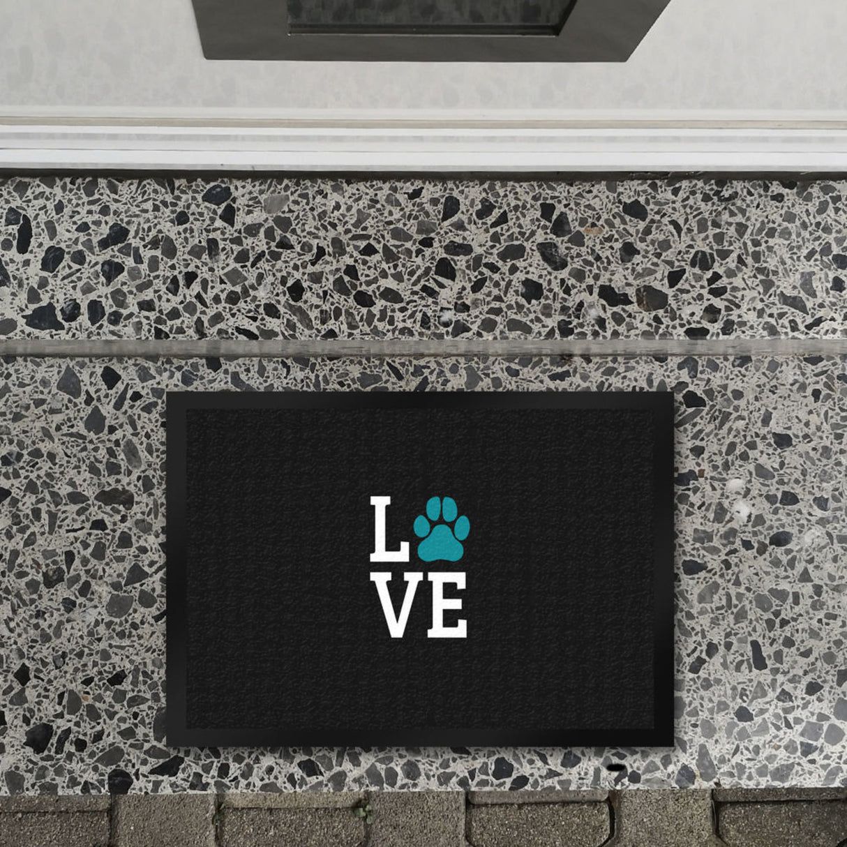 Love Fußmatte mit Pfote Motiv - Hund Hunde Familie wohnen Wohnung Liebe