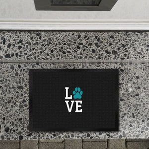 Love Fußmatte mit Pfote Motiv - Hund Hunde Familie wohnen Wohnung Liebe