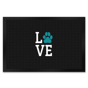 Love Fußmatte mit Pfote Motiv - Hund Hunde Familie wohnen Wohnung Liebe