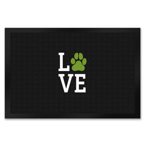 Love Fußmatte mit Pfote Motiv - Hund Hunde Familie wohnen Wohnung Liebe