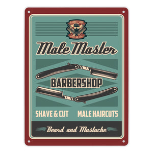Retro Barber-Shop Metallschild