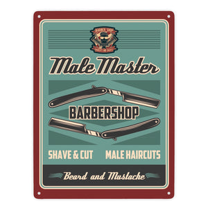 Retro Barber-Shop Metallschild