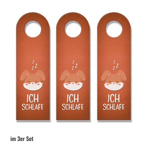 Ich schlafe - Herzlich willkommen Hase Türhänger