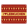 I love Lebkuchen Metallschild mit Weihnachtsmuster Motiv - Weihnachten herz Advent Engel Punkte Sterne